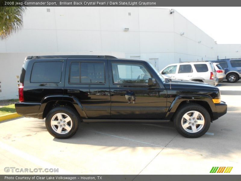 Brilliant Black Crystal Pearl / Dark Slate/Light Graystone 2008 Jeep Commander Sport