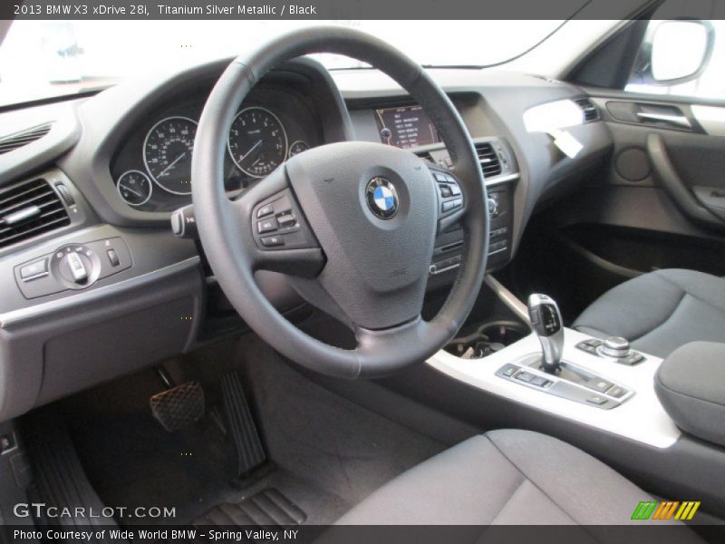 Titanium Silver Metallic / Black 2013 BMW X3 xDrive 28i