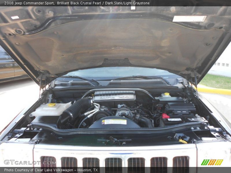 Brilliant Black Crystal Pearl / Dark Slate/Light Graystone 2008 Jeep Commander Sport