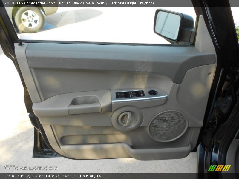 Brilliant Black Crystal Pearl / Dark Slate/Light Graystone 2008 Jeep Commander Sport