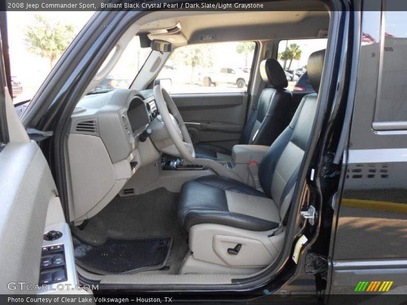 Brilliant Black Crystal Pearl / Dark Slate/Light Graystone 2008 Jeep Commander Sport