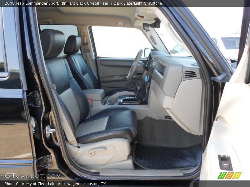 Brilliant Black Crystal Pearl / Dark Slate/Light Graystone 2008 Jeep Commander Sport
