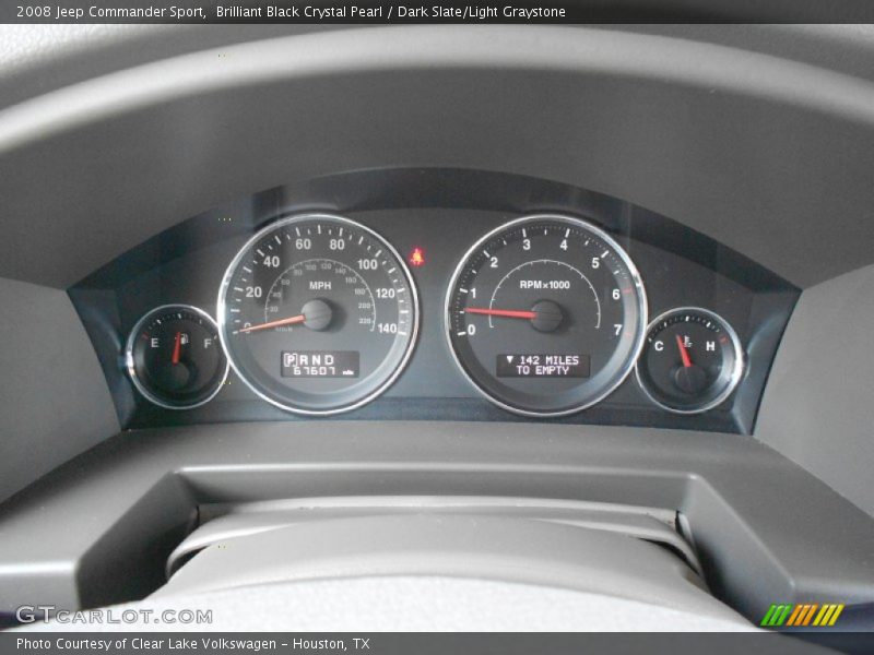 Brilliant Black Crystal Pearl / Dark Slate/Light Graystone 2008 Jeep Commander Sport