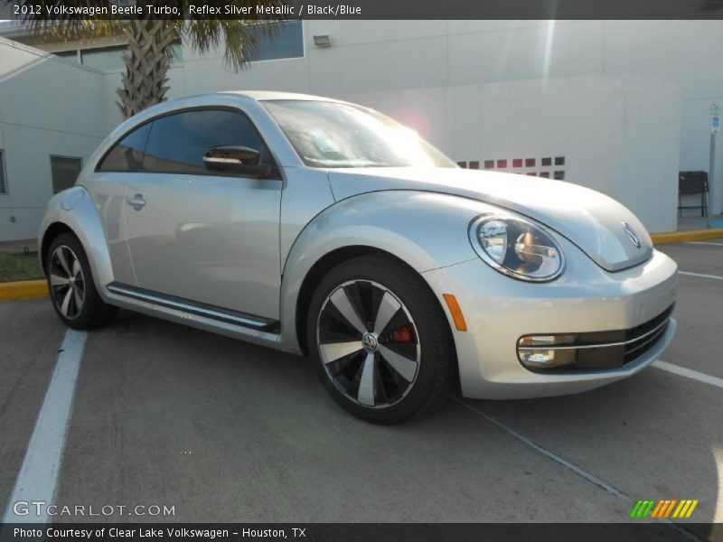 Reflex Silver Metallic / Black/Blue 2012 Volkswagen Beetle Turbo