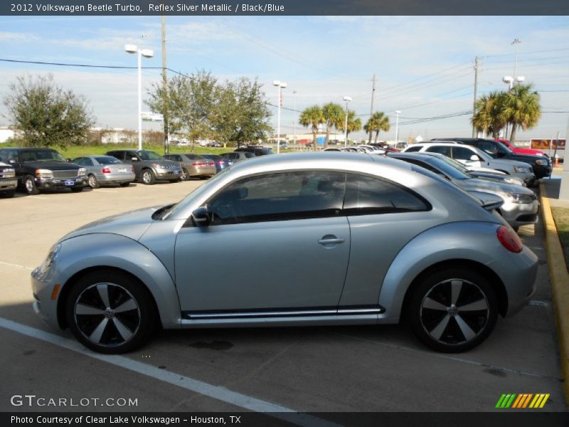 Reflex Silver Metallic / Black/Blue 2012 Volkswagen Beetle Turbo