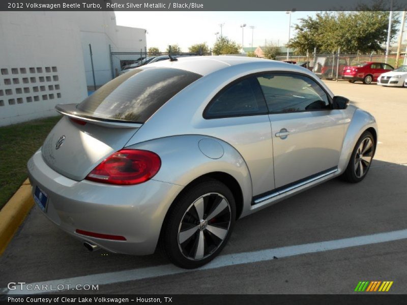 Reflex Silver Metallic / Black/Blue 2012 Volkswagen Beetle Turbo