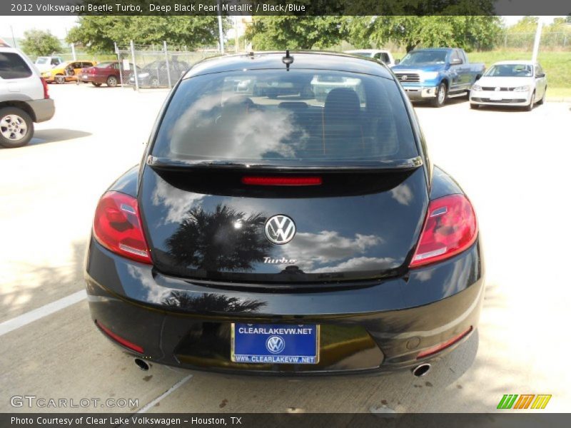 Deep Black Pearl Metallic / Black/Blue 2012 Volkswagen Beetle Turbo