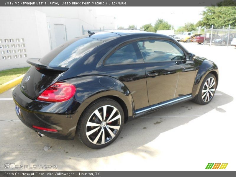 Deep Black Pearl Metallic / Black/Blue 2012 Volkswagen Beetle Turbo