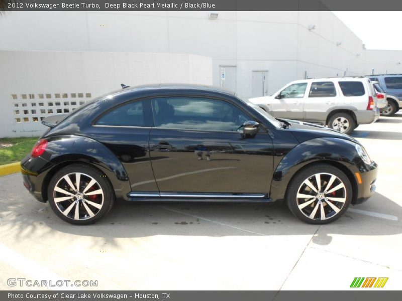 Deep Black Pearl Metallic / Black/Blue 2012 Volkswagen Beetle Turbo