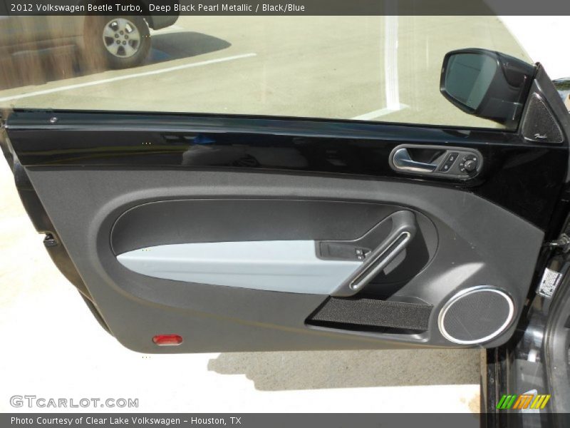 Deep Black Pearl Metallic / Black/Blue 2012 Volkswagen Beetle Turbo