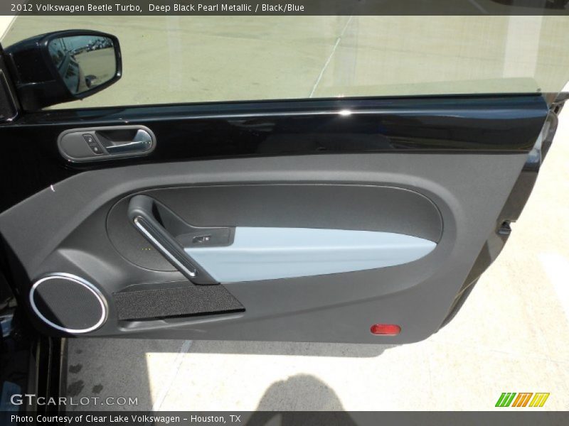 Deep Black Pearl Metallic / Black/Blue 2012 Volkswagen Beetle Turbo