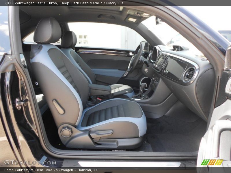 Deep Black Pearl Metallic / Black/Blue 2012 Volkswagen Beetle Turbo