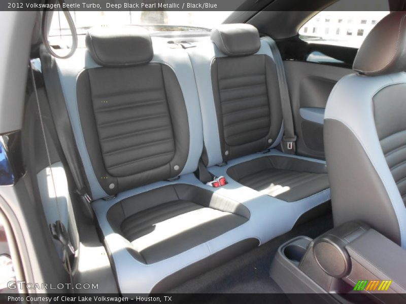 Deep Black Pearl Metallic / Black/Blue 2012 Volkswagen Beetle Turbo