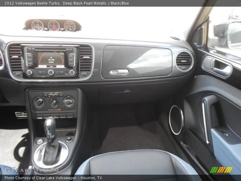 Deep Black Pearl Metallic / Black/Blue 2012 Volkswagen Beetle Turbo