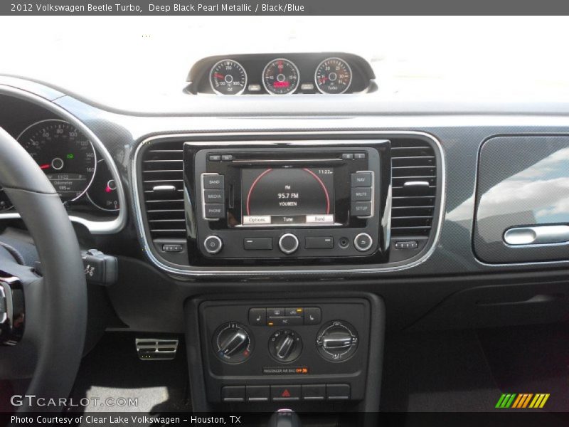 Deep Black Pearl Metallic / Black/Blue 2012 Volkswagen Beetle Turbo