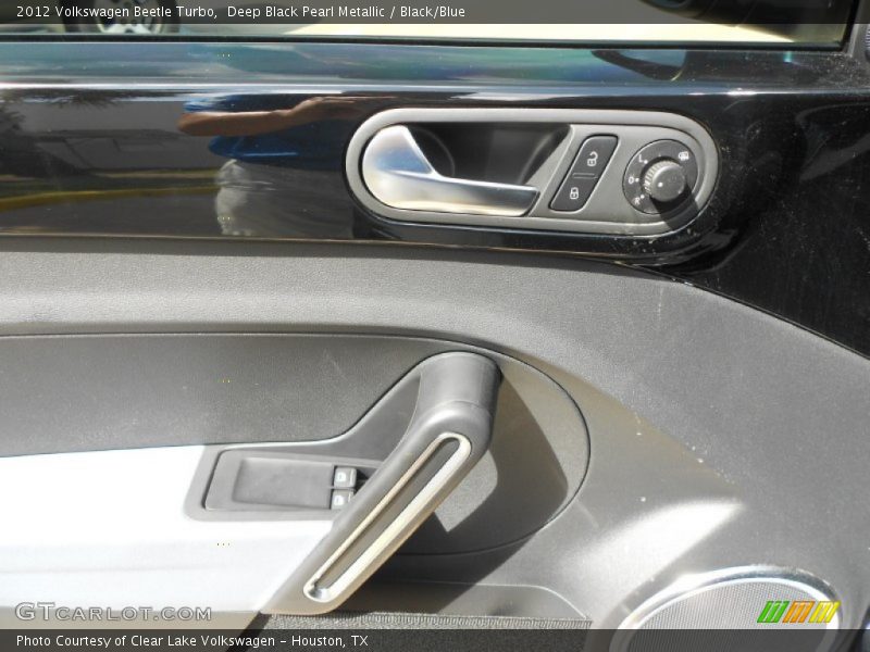 Deep Black Pearl Metallic / Black/Blue 2012 Volkswagen Beetle Turbo