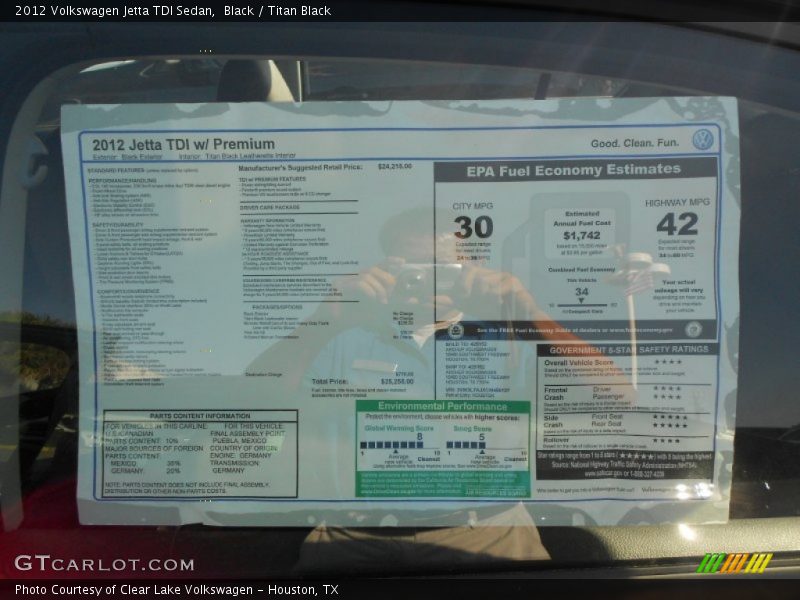Black / Titan Black 2012 Volkswagen Jetta TDI Sedan