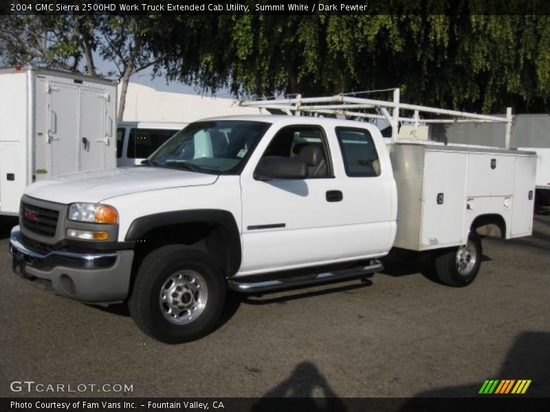 Summit White / Dark Pewter 2004 GMC Sierra 2500HD Work Truck Extended Cab Utility