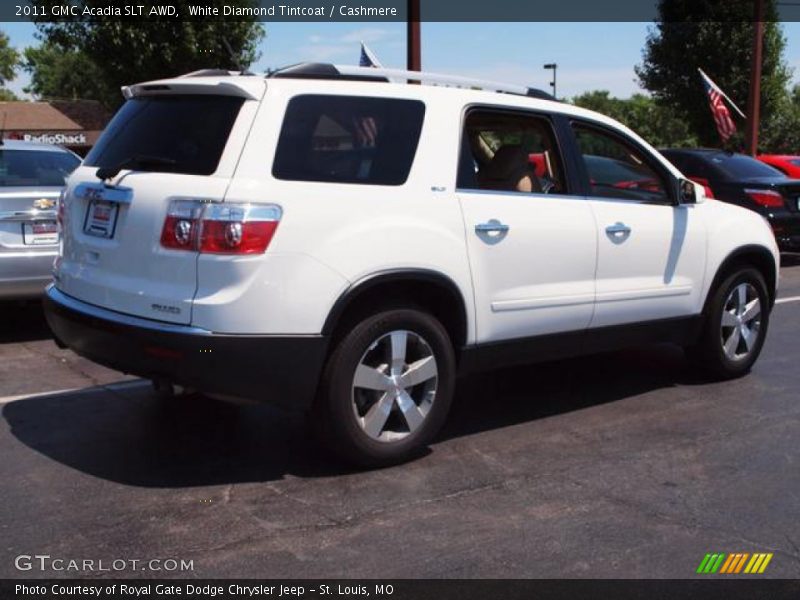White Diamond Tintcoat / Cashmere 2011 GMC Acadia SLT AWD