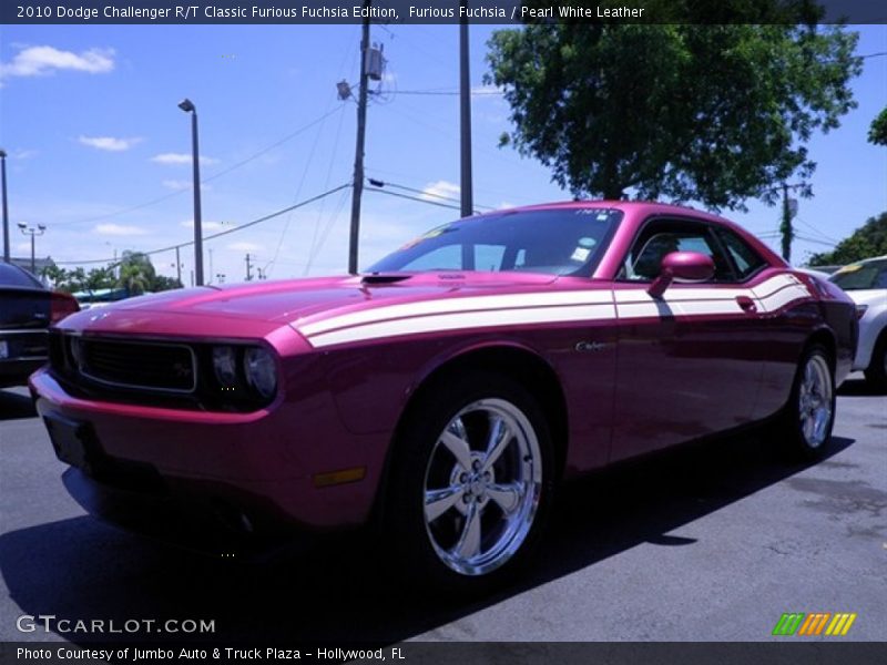 Furious Fuchsia / Pearl White Leather 2010 Dodge Challenger R/T Classic Furious Fuchsia Edition