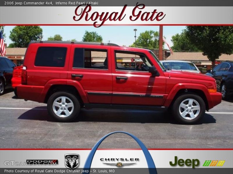 Inferno Red Pearl / Khaki 2006 Jeep Commander 4x4