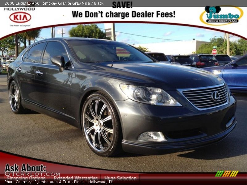 Smokey Granite Gray Mica / Black 2008 Lexus LS 460