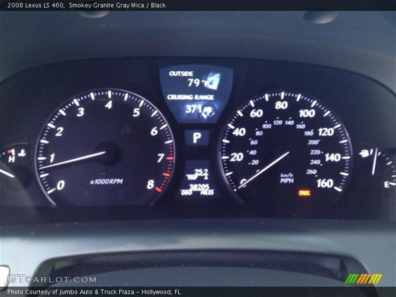 Smokey Granite Gray Mica / Black 2008 Lexus LS 460