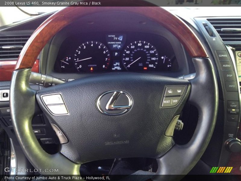 Smokey Granite Gray Mica / Black 2008 Lexus LS 460