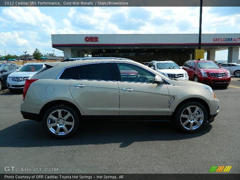 Gold Mist Metallic / Shale/Brownstone 2012 Cadillac SRX Performance