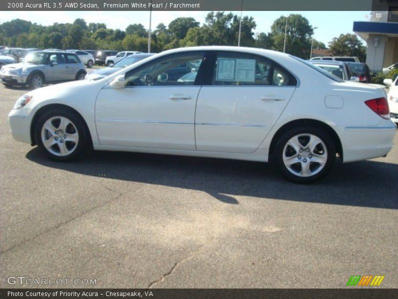 Premium White Pearl / Parchment 2008 Acura RL 3.5 AWD Sedan