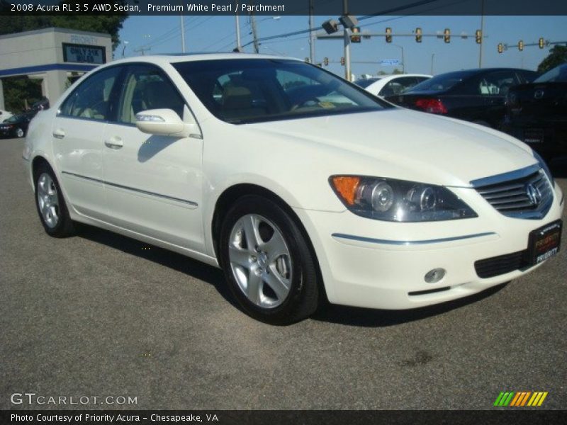 Premium White Pearl / Parchment 2008 Acura RL 3.5 AWD Sedan