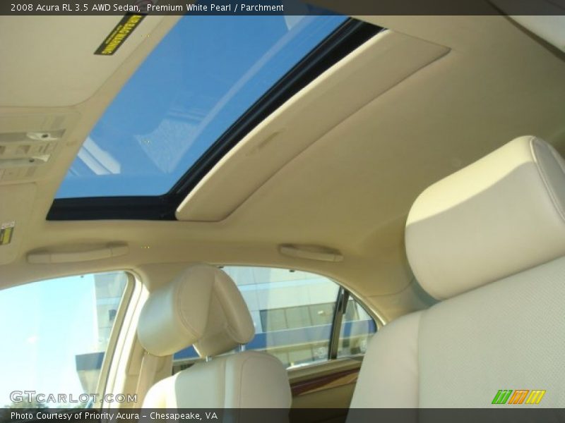 Sunroof of 2008 RL 3.5 AWD Sedan