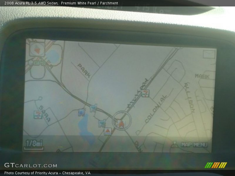 Navigation of 2008 RL 3.5 AWD Sedan