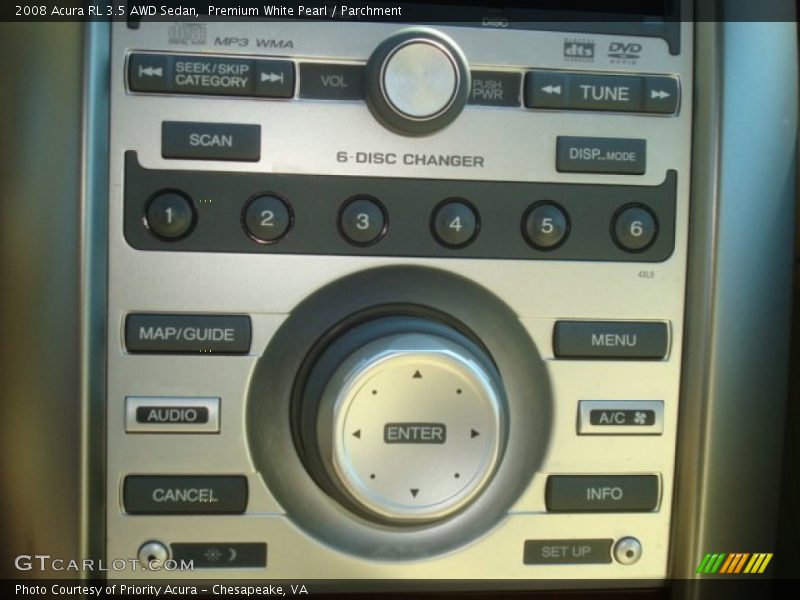 Controls of 2008 RL 3.5 AWD Sedan