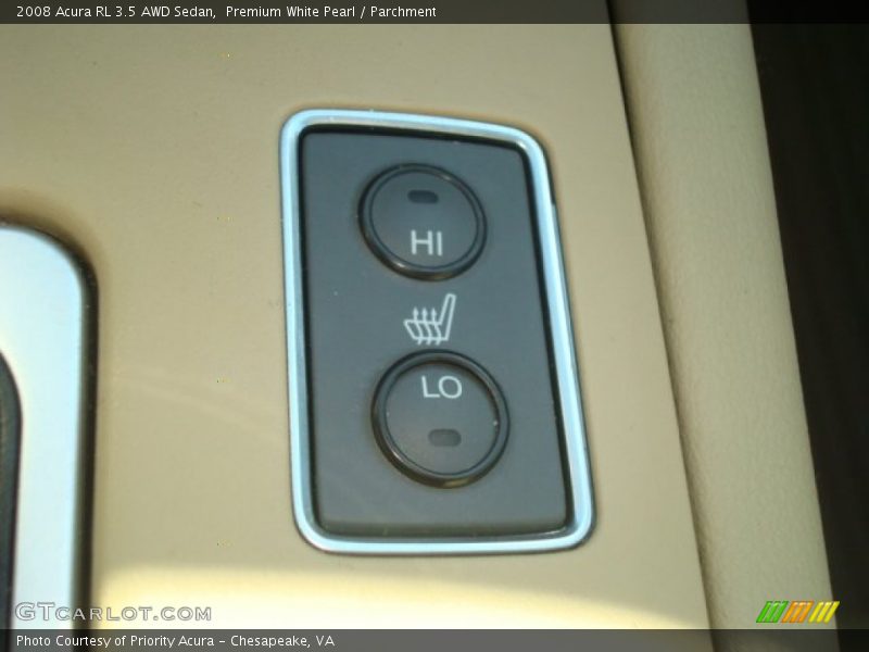 Controls of 2008 RL 3.5 AWD Sedan