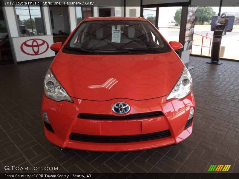 Habanero / Gray 2012 Toyota Prius c Hybrid One