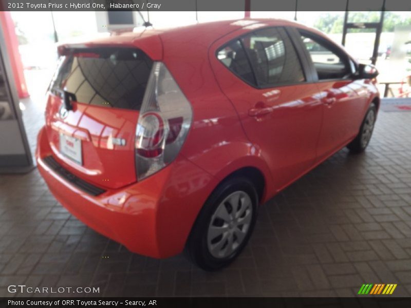Habanero / Gray 2012 Toyota Prius c Hybrid One