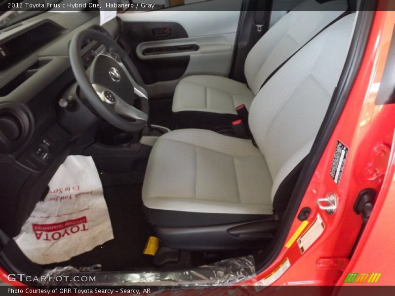  2012 Prius c Hybrid One Gray Interior