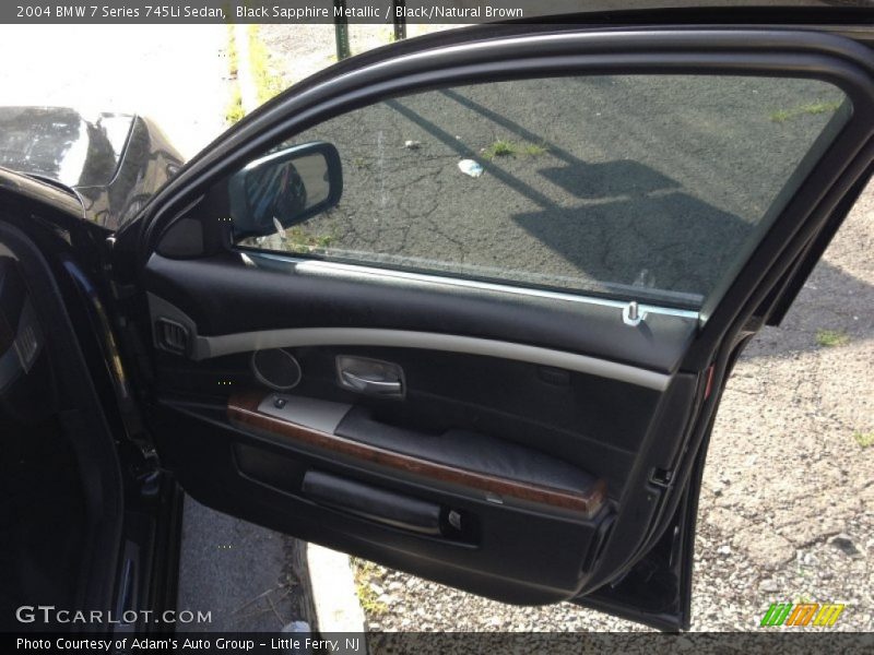 Black Sapphire Metallic / Black/Natural Brown 2004 BMW 7 Series 745Li Sedan
