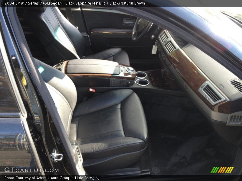 Black Sapphire Metallic / Black/Natural Brown 2004 BMW 7 Series 745Li Sedan