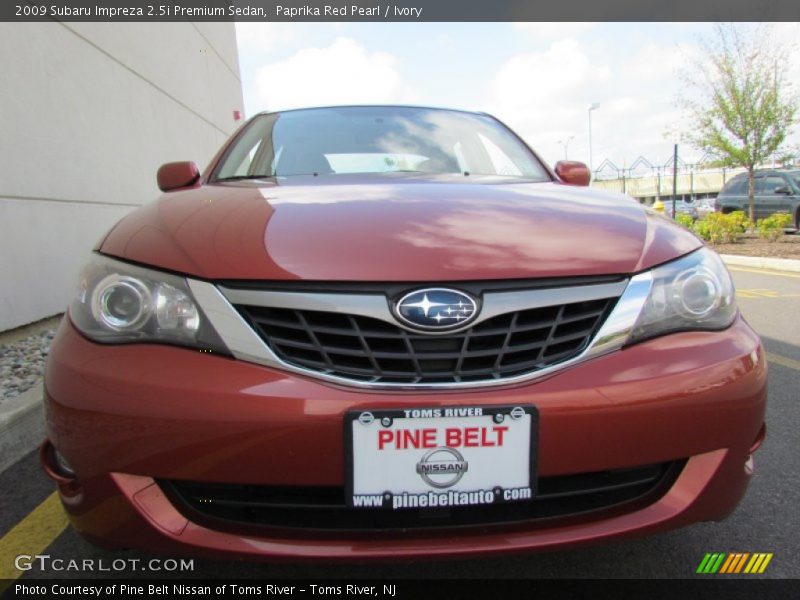 Paprika Red Pearl / Ivory 2009 Subaru Impreza 2.5i Premium Sedan