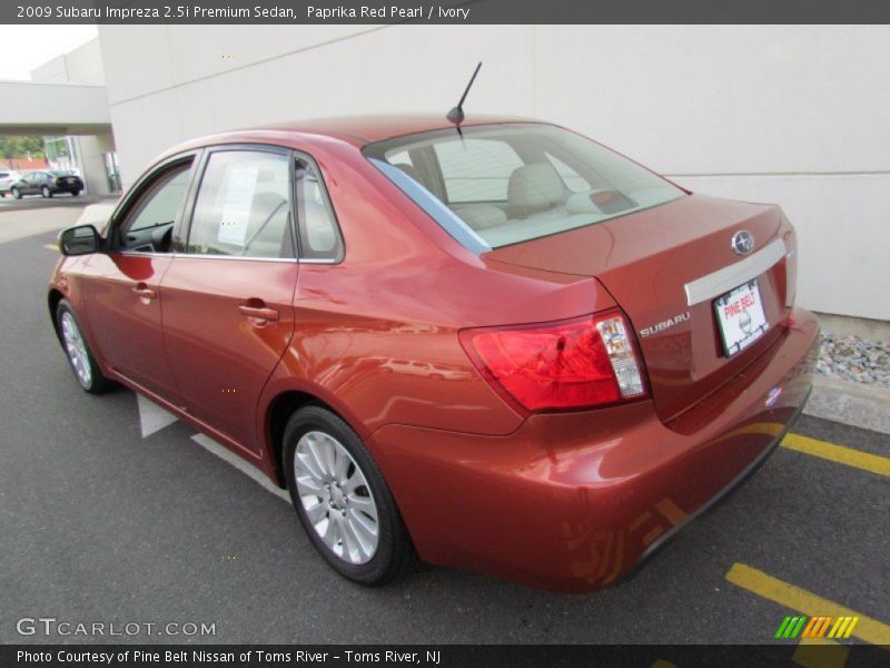 Paprika Red Pearl / Ivory 2009 Subaru Impreza 2.5i Premium Sedan