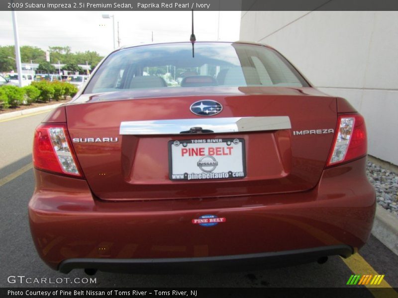 Paprika Red Pearl / Ivory 2009 Subaru Impreza 2.5i Premium Sedan