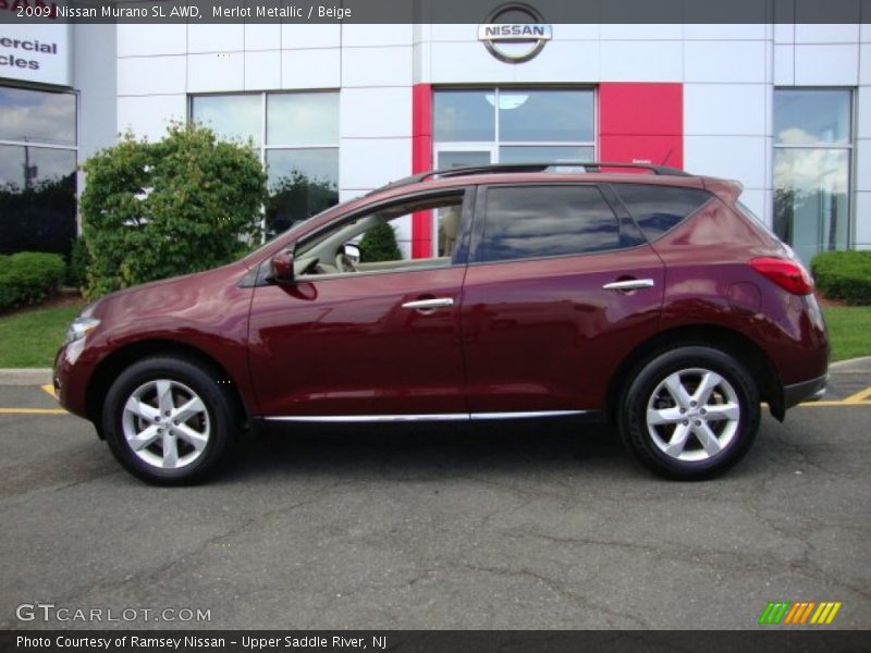 Merlot Metallic / Beige 2009 Nissan Murano SL AWD