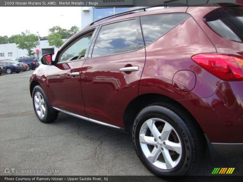 Merlot Metallic / Beige 2009 Nissan Murano SL AWD