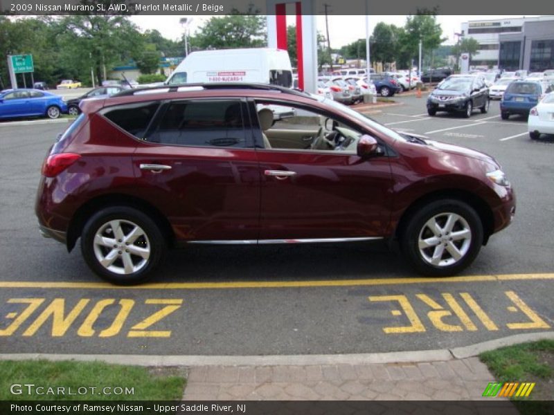 Merlot Metallic / Beige 2009 Nissan Murano SL AWD