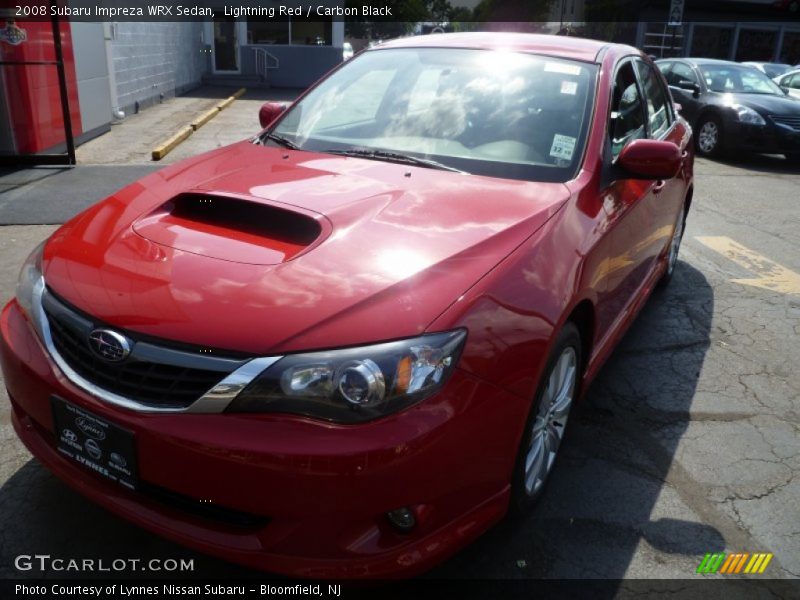 Lightning Red / Carbon Black 2008 Subaru Impreza WRX Sedan
