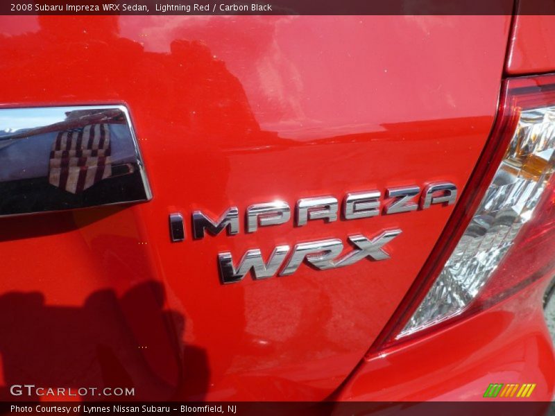 Lightning Red / Carbon Black 2008 Subaru Impreza WRX Sedan