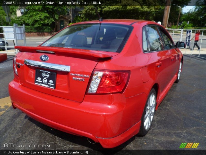 Lightning Red / Carbon Black 2008 Subaru Impreza WRX Sedan