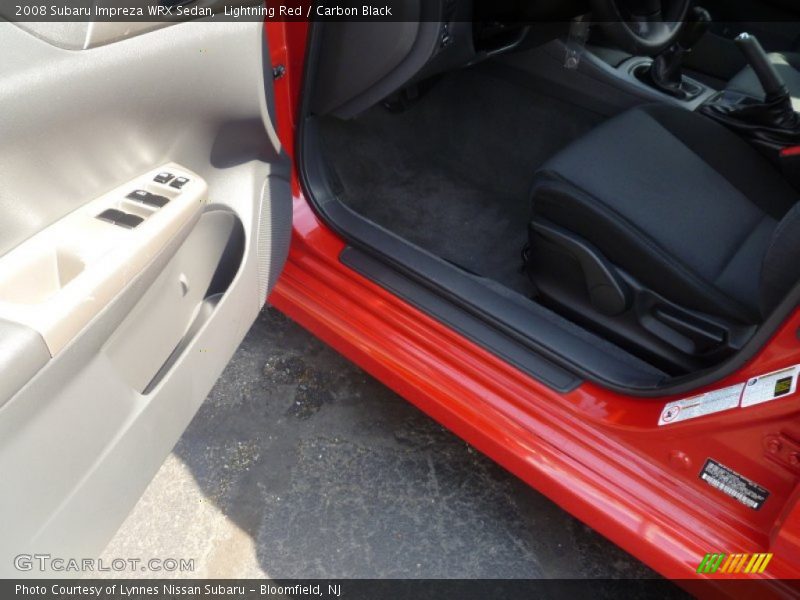 Lightning Red / Carbon Black 2008 Subaru Impreza WRX Sedan